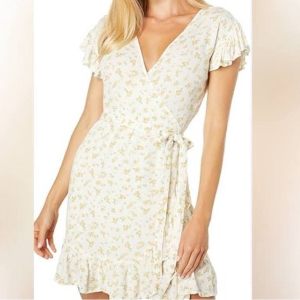 Billabong floral wrap minidress, size L, NWT
